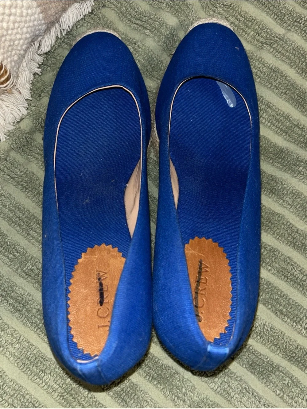 J. Crew Cobalt Blue Espadrille Wedge Pumps